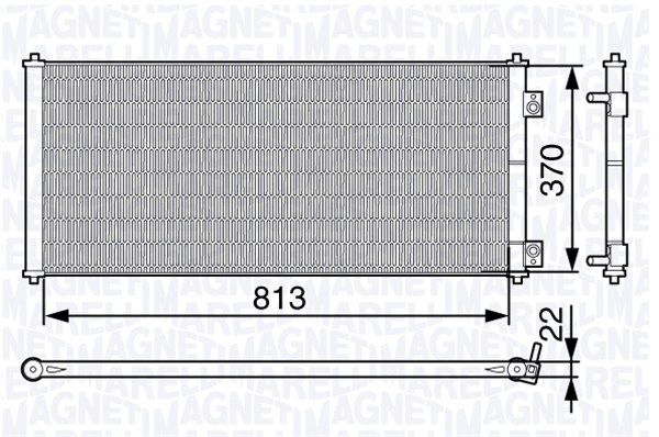 MAGNETI MARELLI Конденсатор, кондиционер 350203646000